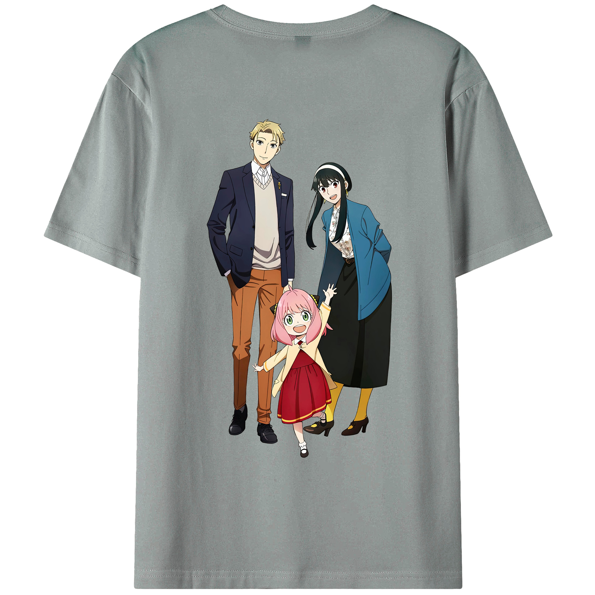 （画像用） SPY×FAMILY间谍家家酒 綿100％ メンズ半袖Tシャツ（バックプリント） 通気性